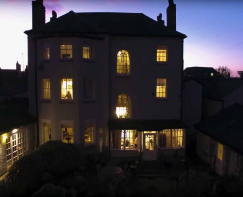 Parade House by night at Parade House in Monmouth Parade House by night at Parade House in Monmouth